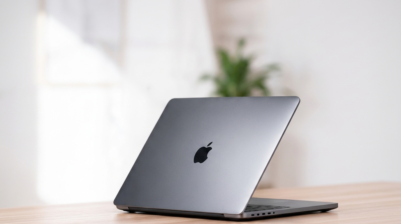MacBook on desk